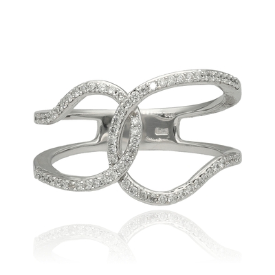 Fehér arany gyűrű 53-as méret (B28189_4I)